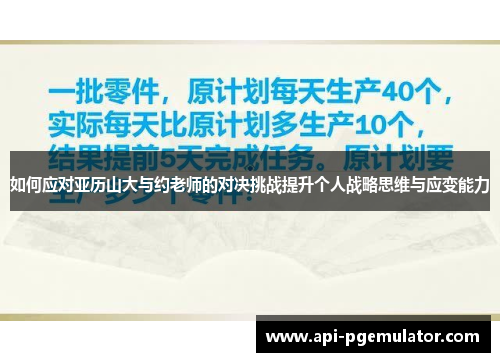 如何应对亚历山大与约老师的对决挑战提升个人战略思维与应变能力 如何应对亚历山大与约老师的对决挑战提升个人战略思维与应变能力